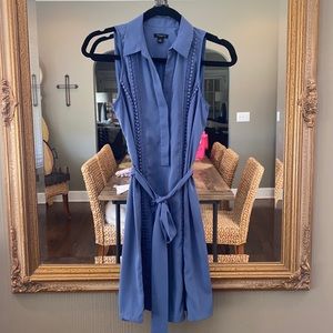 Ann Taylor | light blue collared dress | size 4 petite